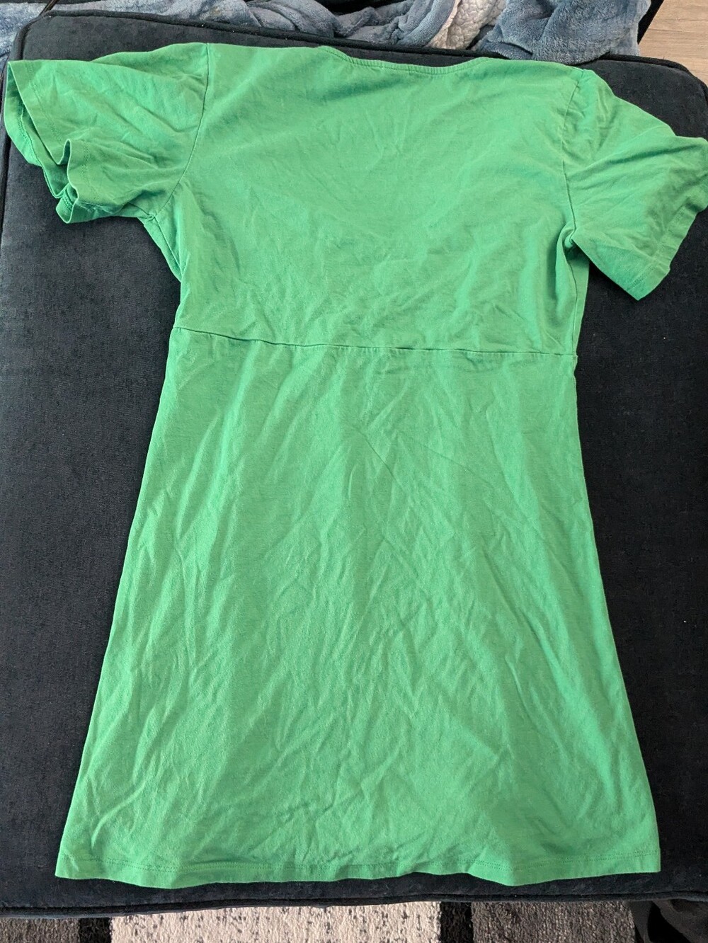 Melrose and Market Green V Neck Cross Front Midi 100% Cotton Dress Size M - Picture 4 of 5